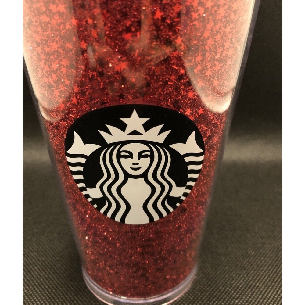 Starbucks 2018 Holiday Red Glitter Cup Tumbler 16oz - Picture 4 of 4